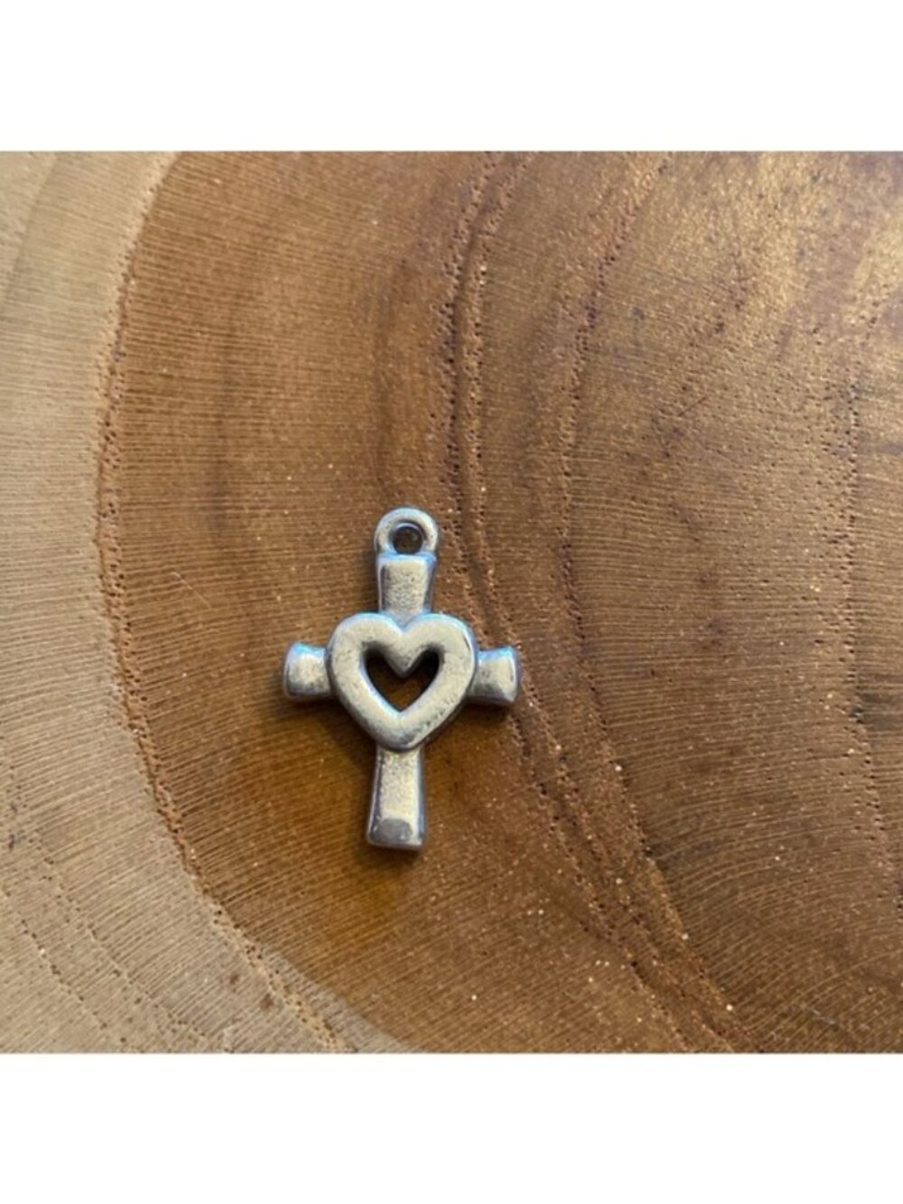 James Avery Centered in Love Cross Charm, Sterling Silver